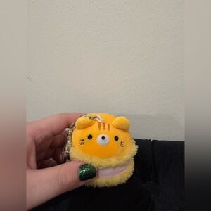 Plush Yellow Macaroon Cat Keychain